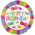 Loftus International 18 in. Happy Birthday Butterflies Vlp Balloon A2-4136